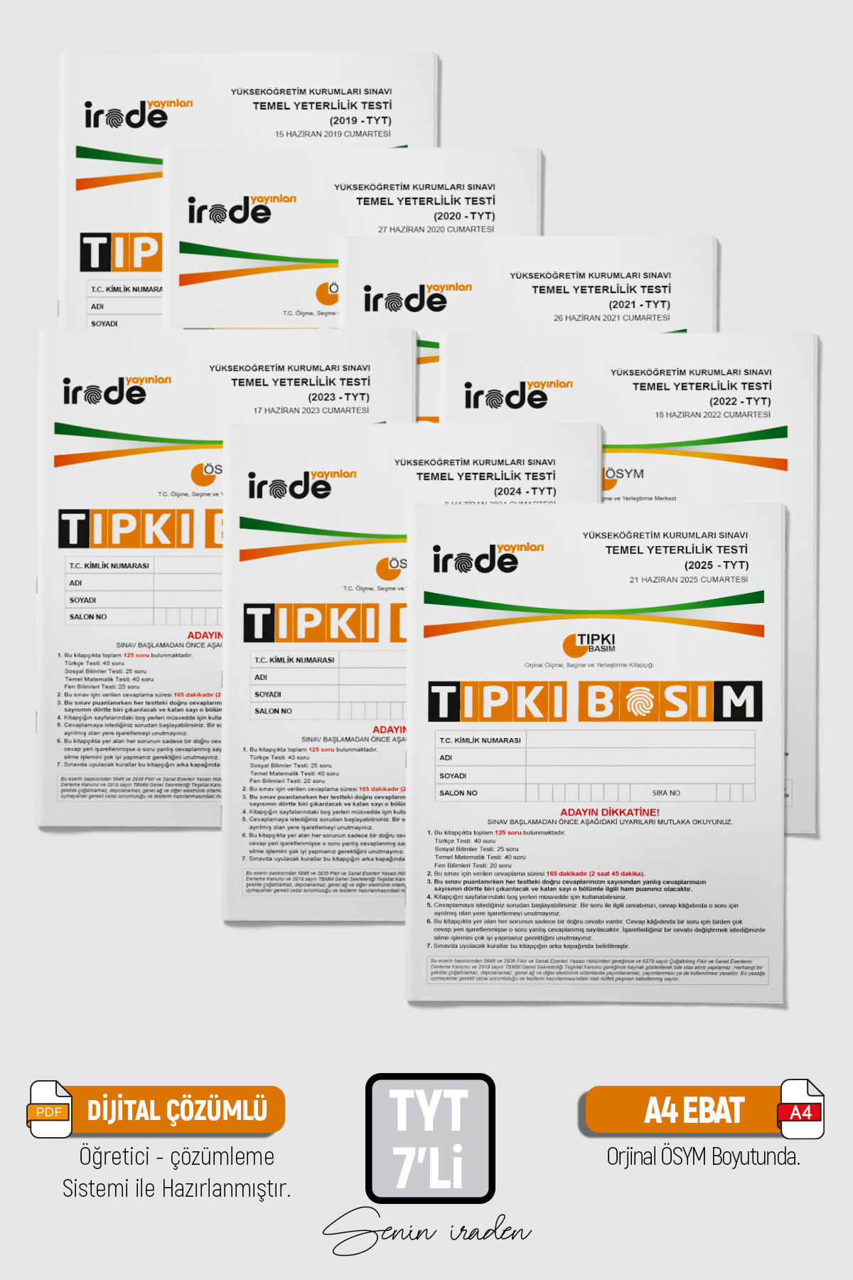 2026 Yks Tyt Ösym Çıkmış Soru Son 7 Yıl Tıpkı Basım Çözümlü Paket Deneme
