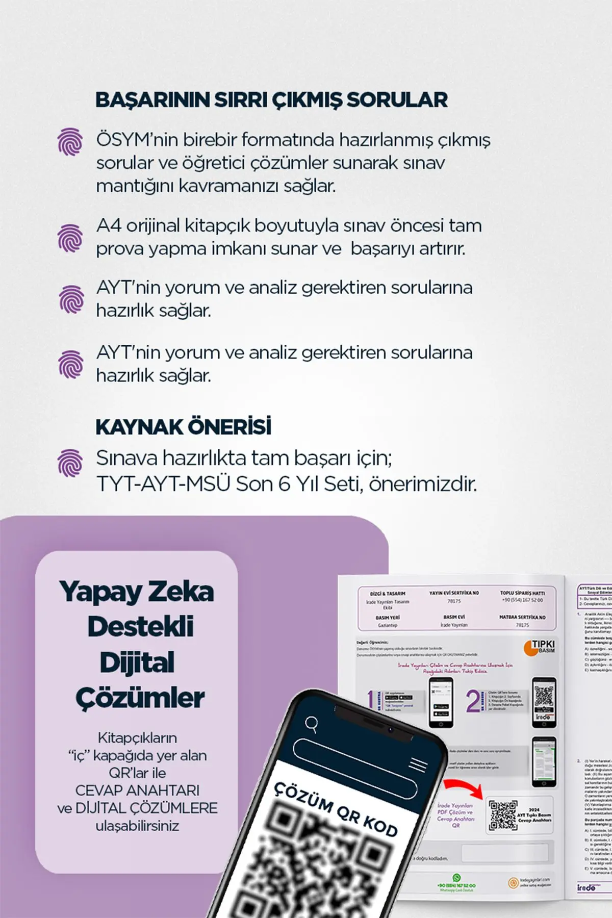 Ösym-Yks 2024 Ayt Çıkmış Soru Tıpkı Basım Çözümlü Deneme Kitapçığı